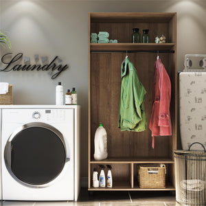 Systembuild Evolution Lory 36" Wide Mudroom Cabinet - Natural