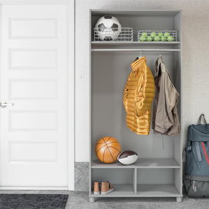 Systembuild Evolution Lory 36" Wide Mudroom Cabinet - Dove Gray
