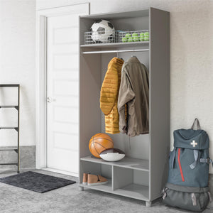 Systembuild Evolution Lory 36" Wide Mudroom Cabinet - Dove Gray