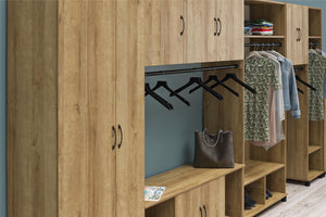 Systembuild Evolution Lory Hobby and Craft Desk with Storage Cabinet - Natural