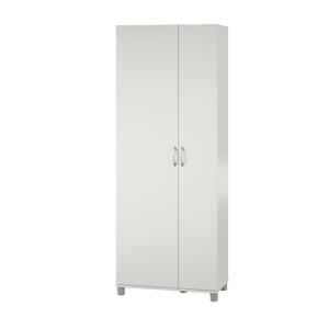 Systembuild Evolution Lory Tall Asymmetrical Storage Cabinet - White