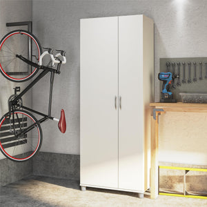 Systembuild Evolution Lory Tall Asymmetrical Storage Cabinet - White