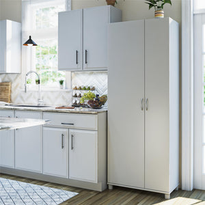 Systembuild Evolution Lory Tall Asymmetrical Storage Cabinet - Dove Gray