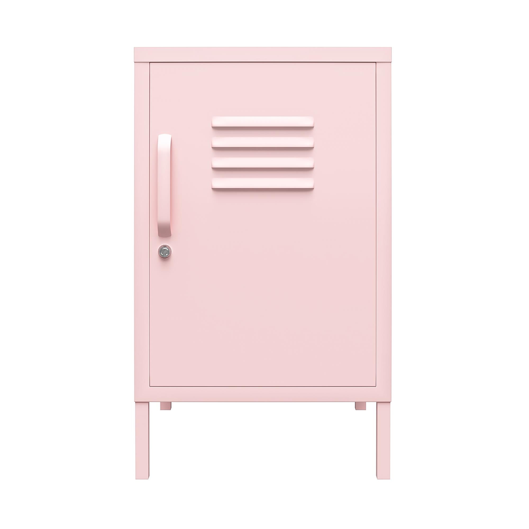 Novogratz Cache Metal Locker Style Living Room End Table - Bashful