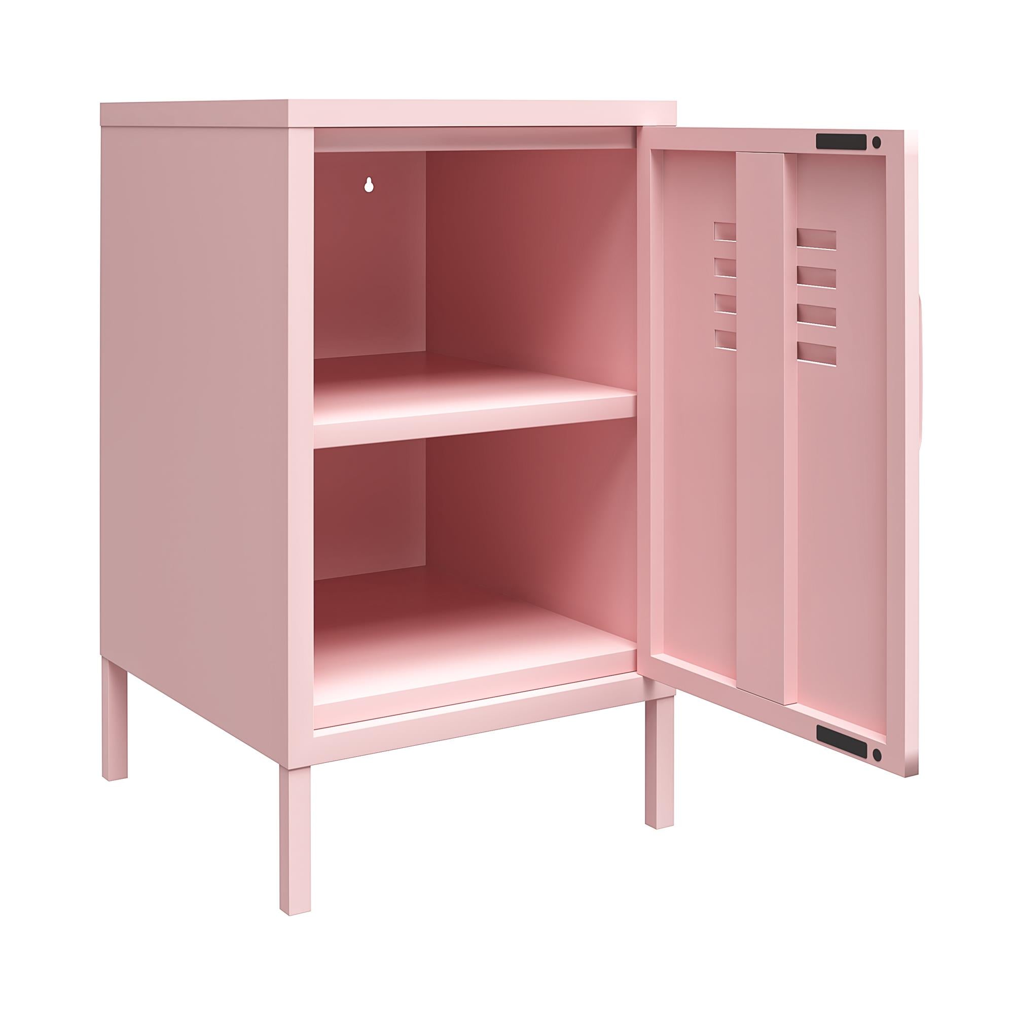 Novogratz Cache Metal Locker Style Living Room End Table - Bashful