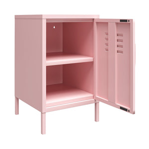 Novogratz Cache Metal Locker Style Living Room End Table - Bashful