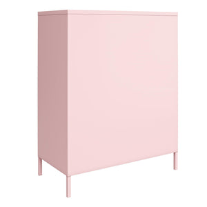 Novogratz Cache 2 Door Metal Locker Style Storage Accent Cabinet - Bashful