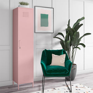 Novogratz Cache 1-Door Tall Single Metal Locker Style Storage Cabinet - Bashful