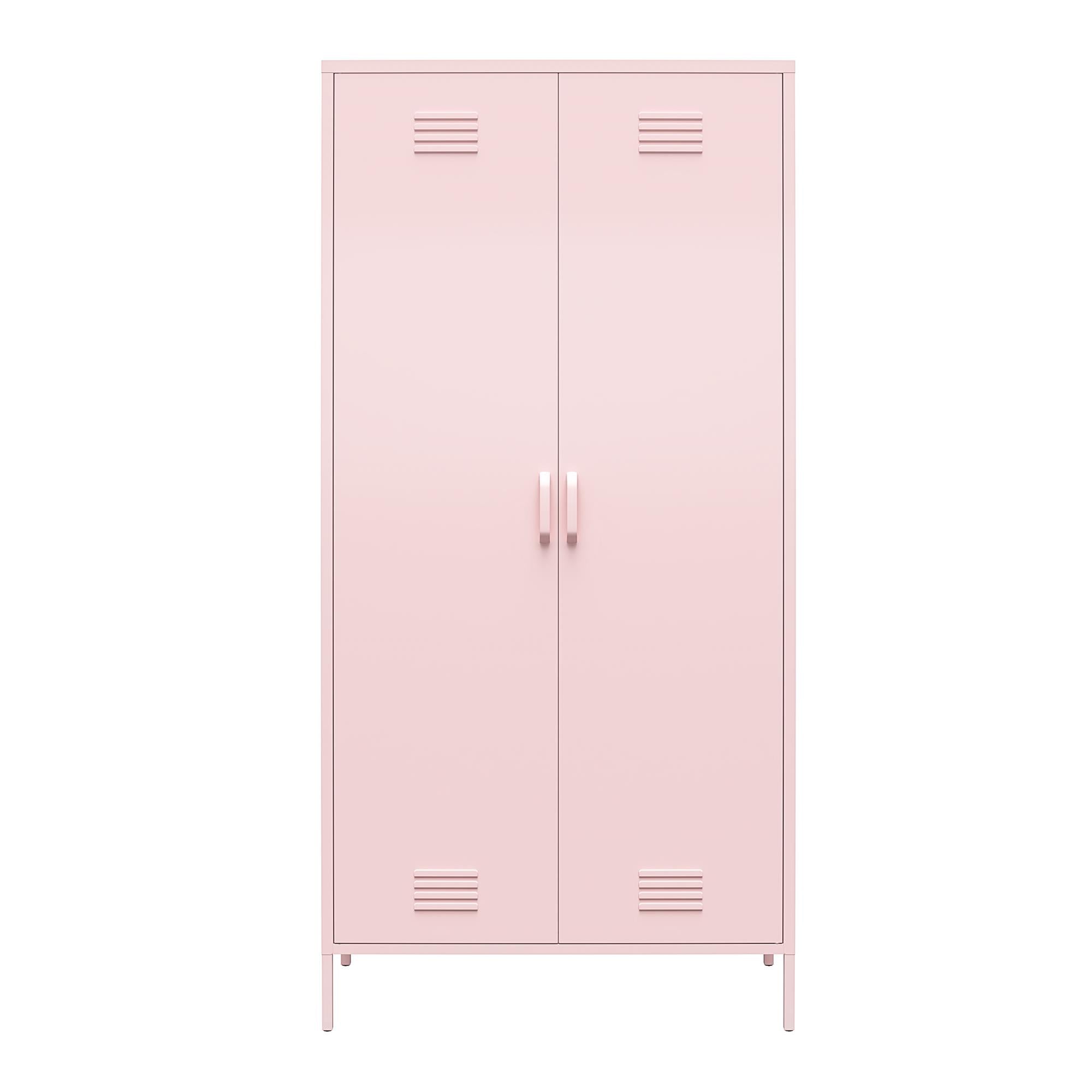 Novogratz Cache 2 Door Tall Metal Locker Style Storage Cabinet