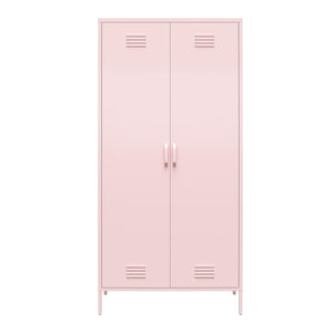 Novogratz Cache 2 Door Tall Metal Locker Style Storage Cabinet - Bashful