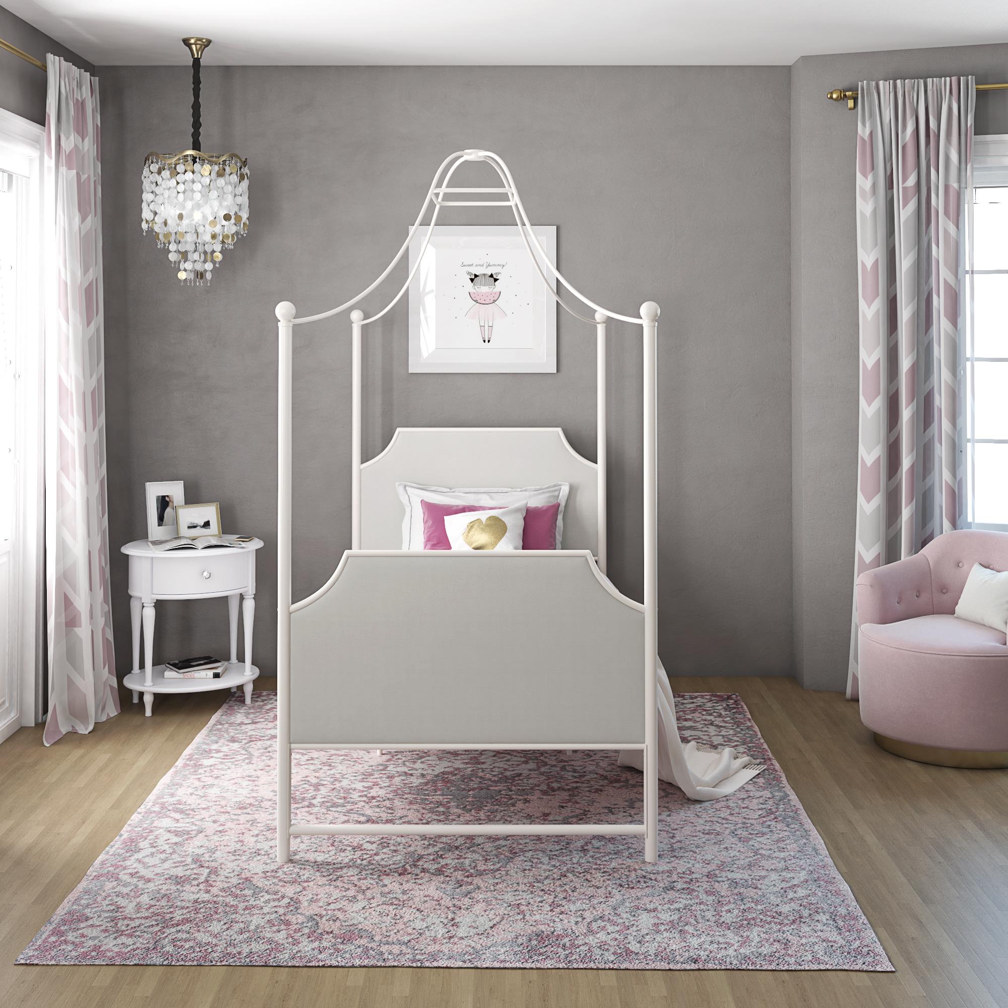 Max & Finn Clementine Canopy Bed - Off White - Twin