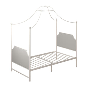Max & Finn Clementine Canopy Bed - Off White - Twin