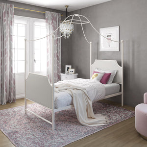 Max & Finn Clementine Canopy Bed - Off White - Twin