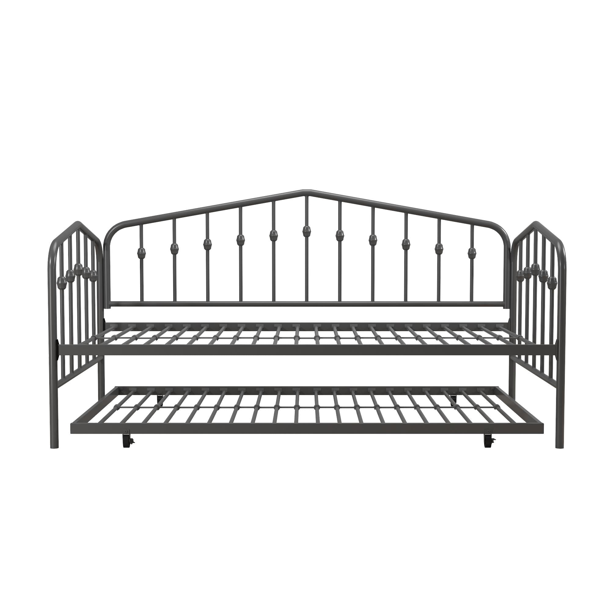 Novogratz Bushwick Metal Daybed & Trundle - Gray - Twin