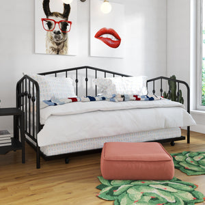 Novogratz Bushwick Metal Daybed & Trundle - Black - Twin
