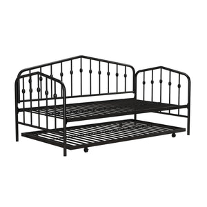 Novogratz Bushwick Metal Daybed & Trundle - Black - Twin