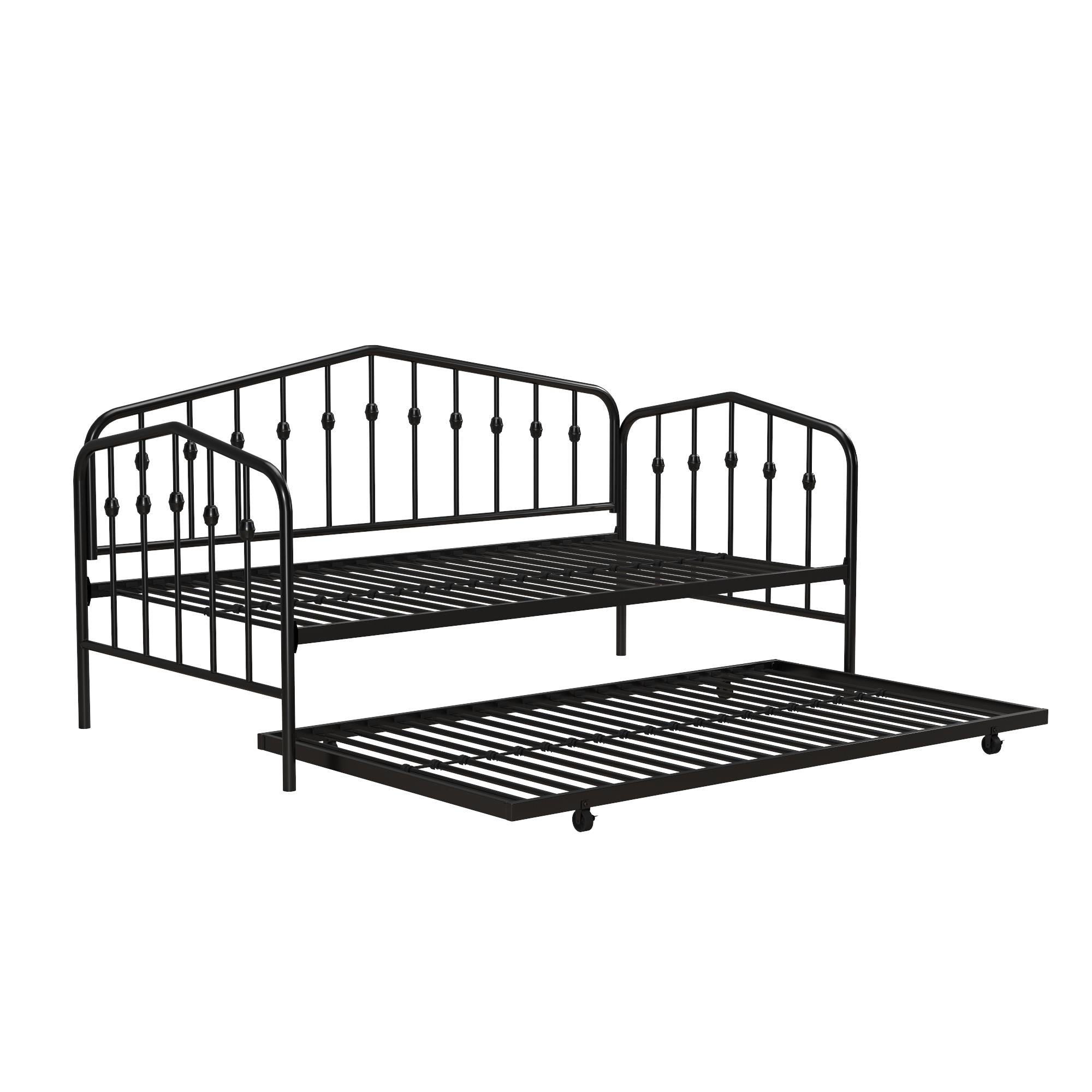 Novogratz Bushwick Metal Daybed & Trundle - Black - Twin