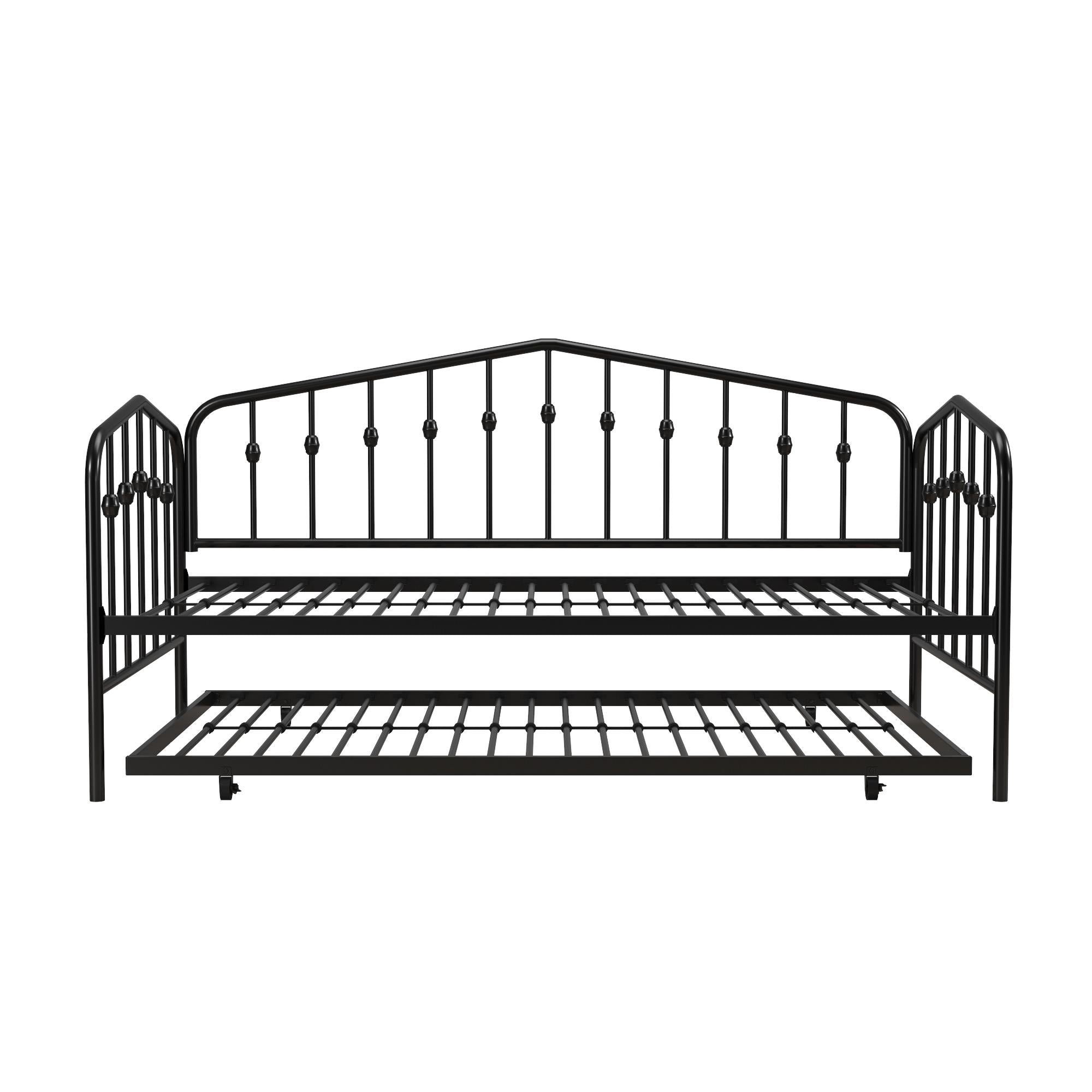 Novogratz Bushwick Metal Daybed & Trundle - Black - Twin