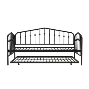 Novogratz Bushwick Metal Daybed & Trundle - Black - Twin