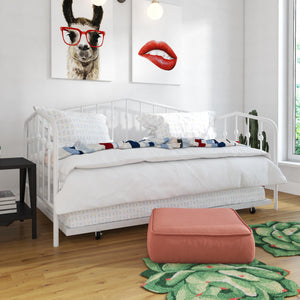 Novogratz Bushwick Metal Daybed & Trundle - White - Twin