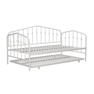 Novogratz Bushwick Metal Daybed & Trundle - White - Twin