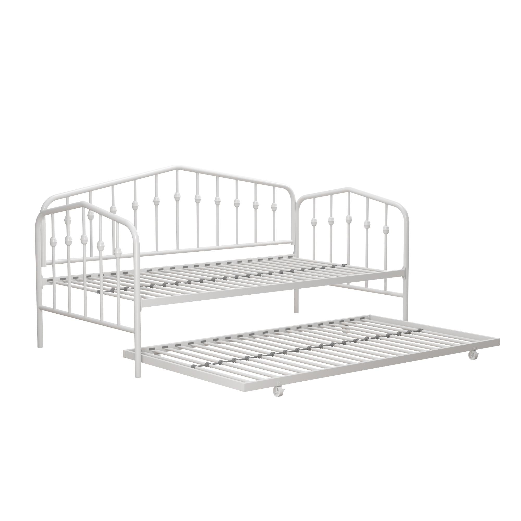 Novogratz Bushwick Metal Daybed & Trundle - White - Twin