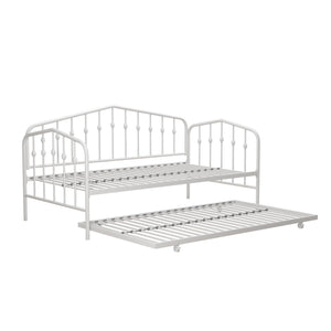Novogratz Bushwick Metal Daybed & Trundle - White - Twin
