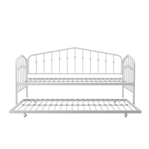 Novogratz Bushwick Metal Daybed & Trundle - White - Twin