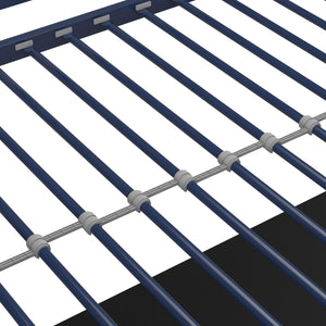 Novogratz Maxwell Metal Loft Bed with Desk & Shelves - Navy/Black - Twin