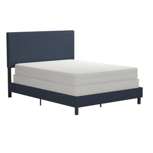 DHP Janford Upholstered Bed Frame - Navy - Queen