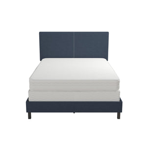 DHP Janford Upholstered Bed Frame - Navy - Queen