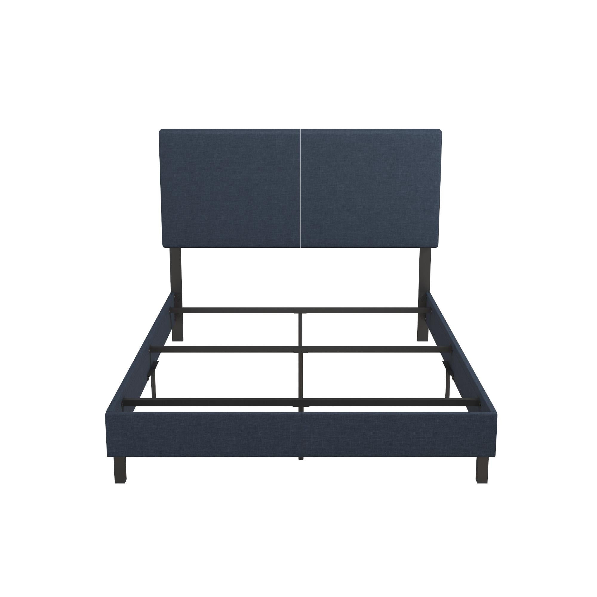 DHP Janford Upholstered Bed Frame - Navy - Queen