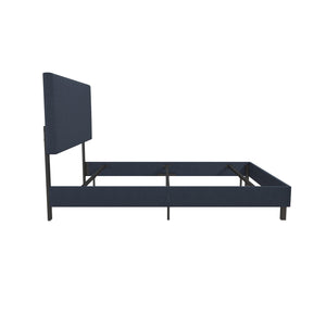 DHP Janford Upholstered Bed Frame - Navy - Queen