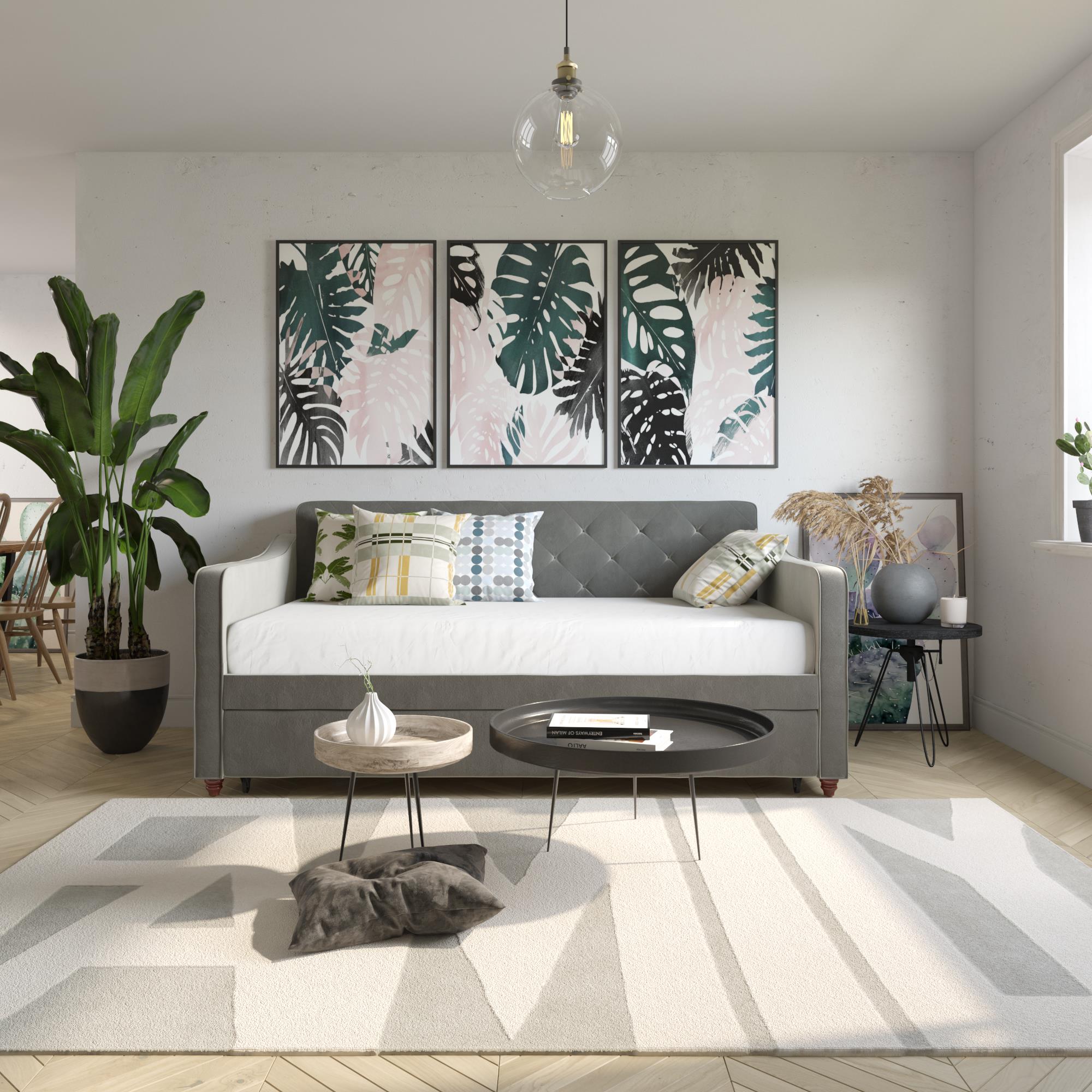 Novogratz Vintage Daybed and Trundle - Gray - Twin