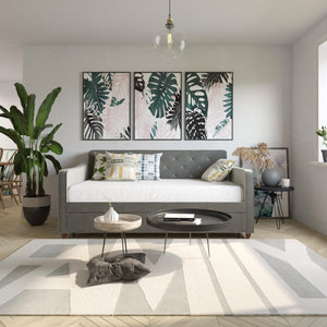 Novogratz Vintage Daybed and Trundle - Gray - Twin