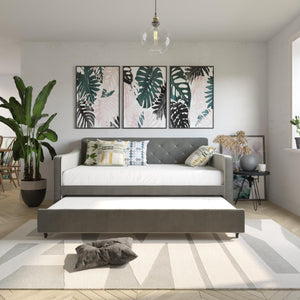 Novogratz Vintage Daybed and Trundle - Gray - Twin