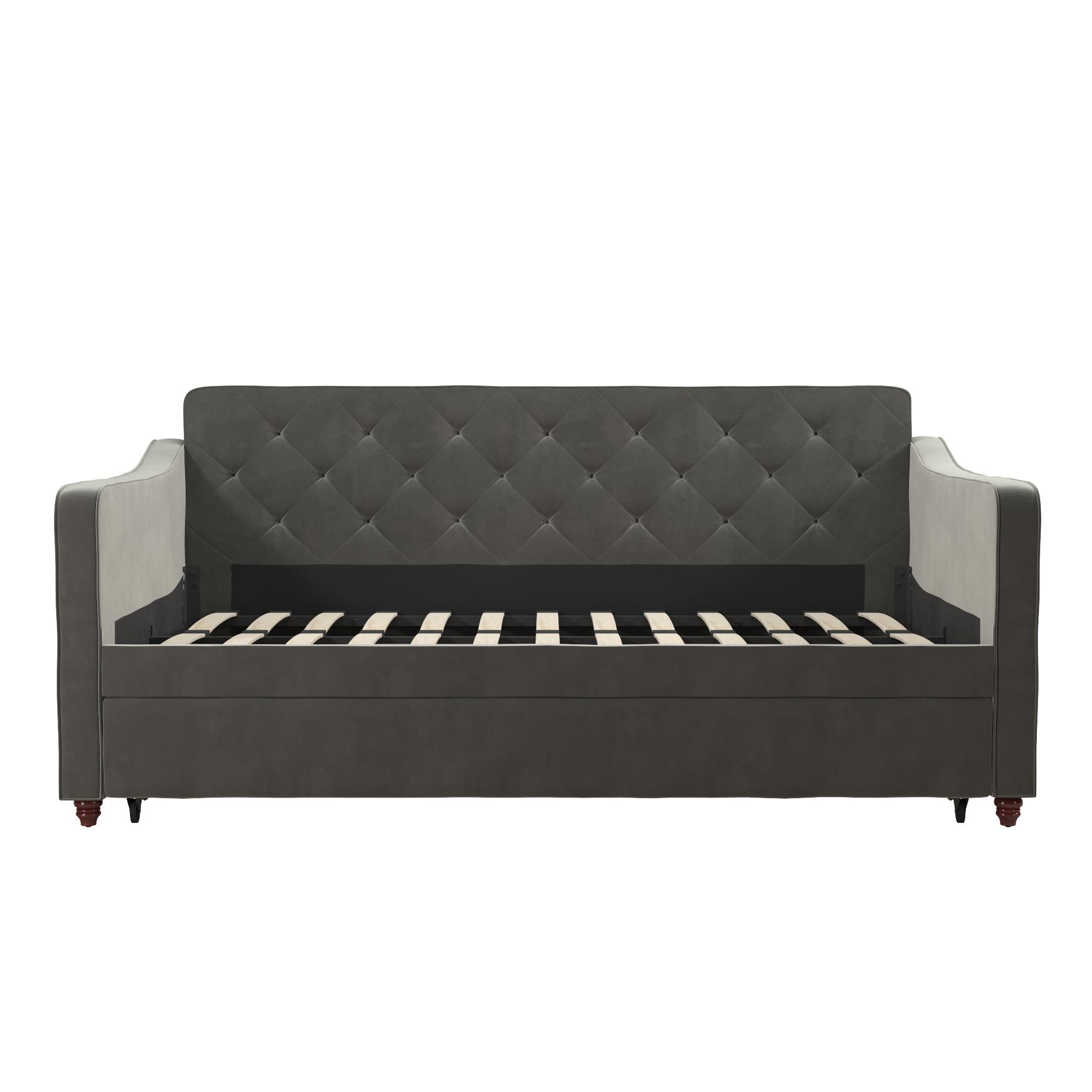 Novogratz Vintage Daybed and Trundle - Gray - Twin