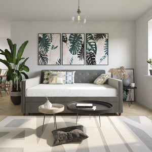 Novogratz Vintage Daybed and Trundle - Gray - Full