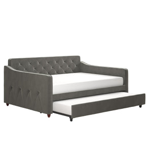 Novogratz Vintage Daybed and Trundle - Gray - Full