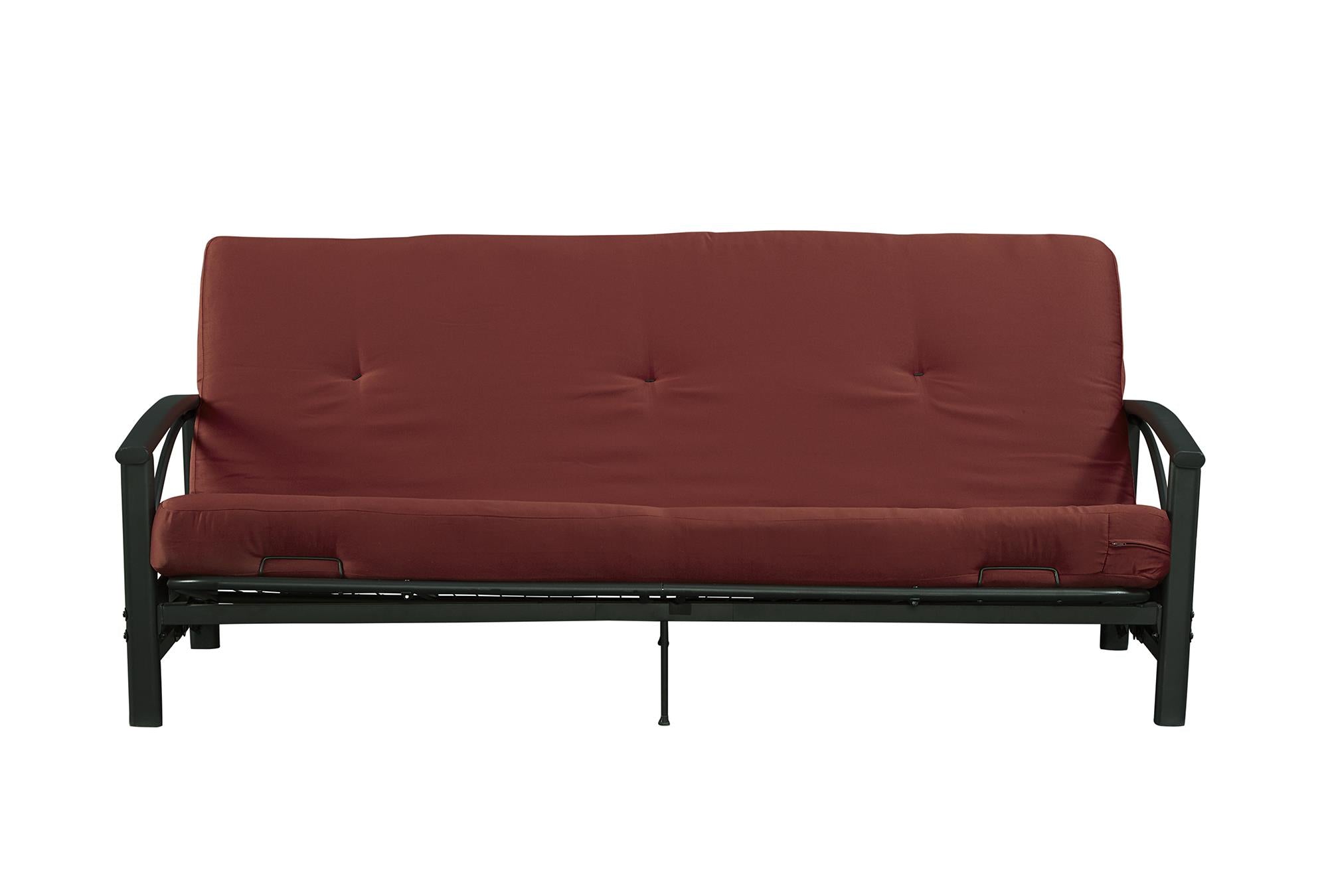 DHP Carson 6" Polyester Futon Mattress - Ruby Red - Full