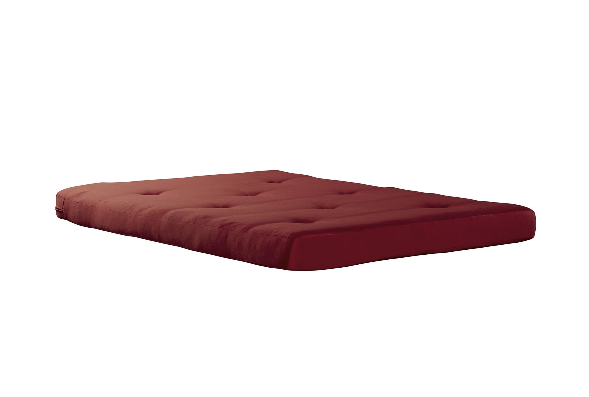 DHP Carson 6" Polyester Futon Mattress - Ruby Red - Full