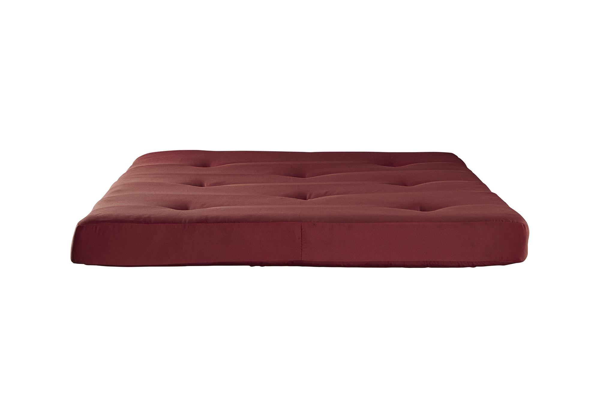 DHP Carson 6" Polyester Futon Mattress - Ruby Red - Full