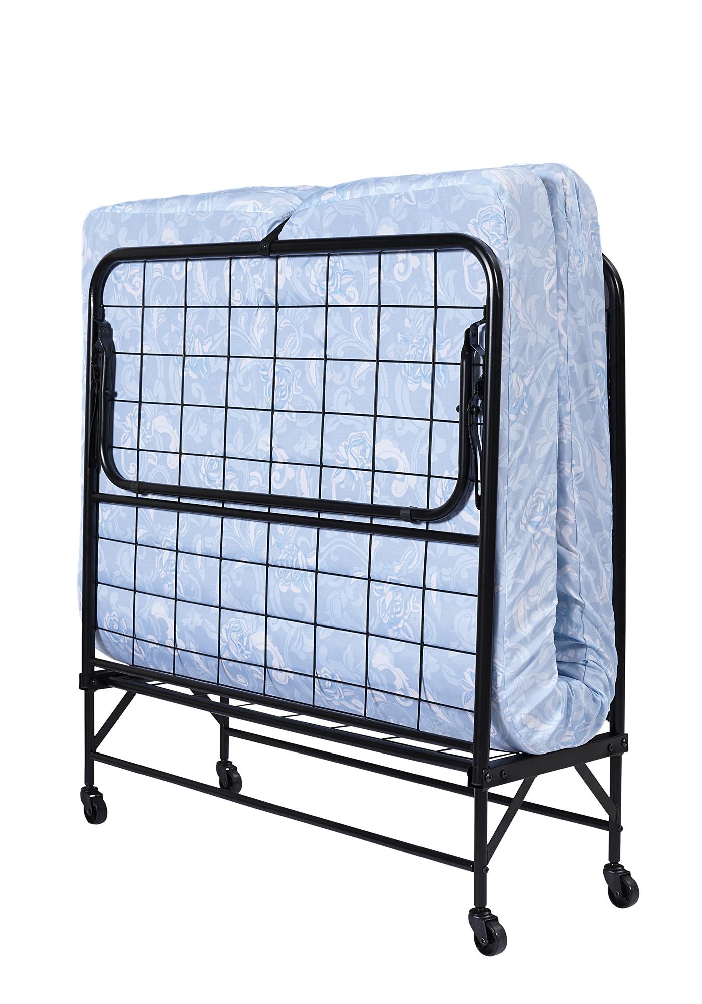 DHP Folding Cot Guest Bed with 5" Mattress - Black - Twin