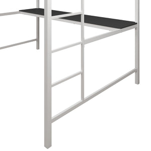 DHP Miles Kids' Loft Bed with Desk - White - Full