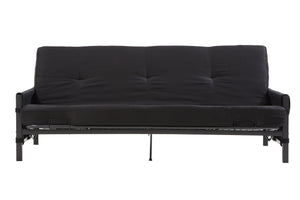 DHP Fairview Futon Set with Metal Frame and 6" Polyester Mattress - Black