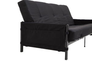 DHP Fairview Futon Set with Metal Frame and 6" Polyester Mattress - Black