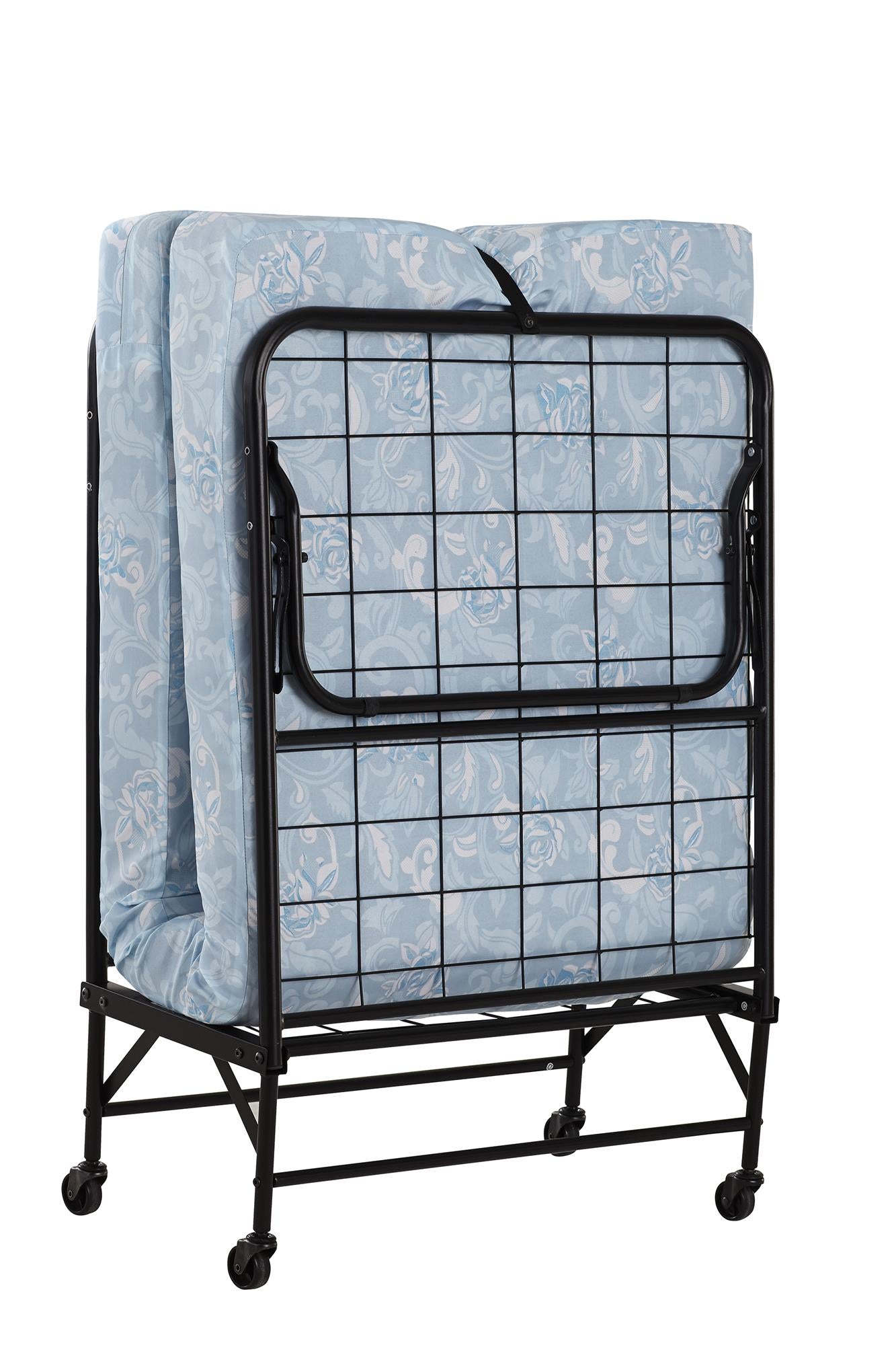 DHP Folding Cot Guest Bed with 4" Mattress - Black - Twin