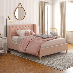 Max & Finn Ambrosia Upholstered Bed - Pink - Full