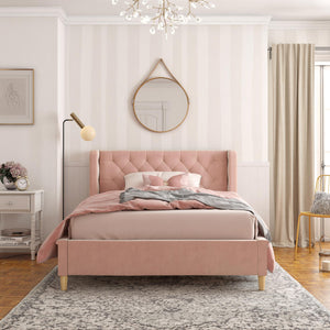 Max & Finn Ambrosia Upholstered Bed - Pink - Full