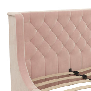 Max & Finn Ambrosia Upholstered Bed - Pink - Full